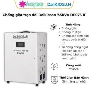 Chống giật trọn đời Daikiosan 7.5KVA DE075 1F