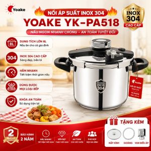 Nồi áp suất inox 304 YOAKE YK-PA518