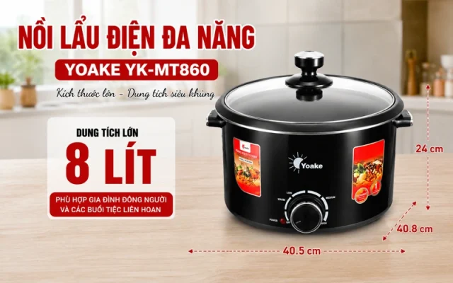 nồi lẩu điện đa năng Yoake YK-MT860